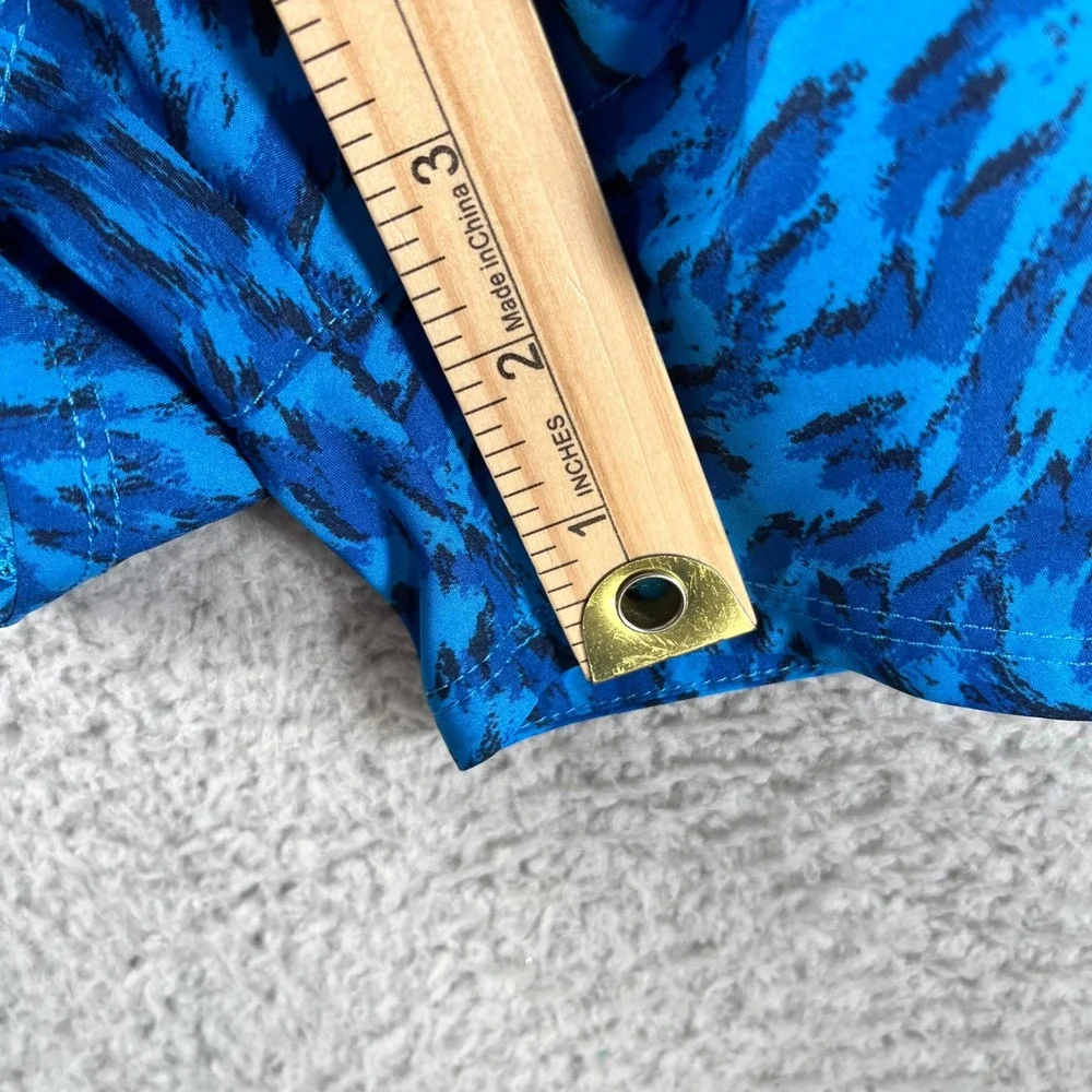 Nike Kids Dri-FIT Training Shorts Blue Abstract Print Elastic Waist‎ Size M